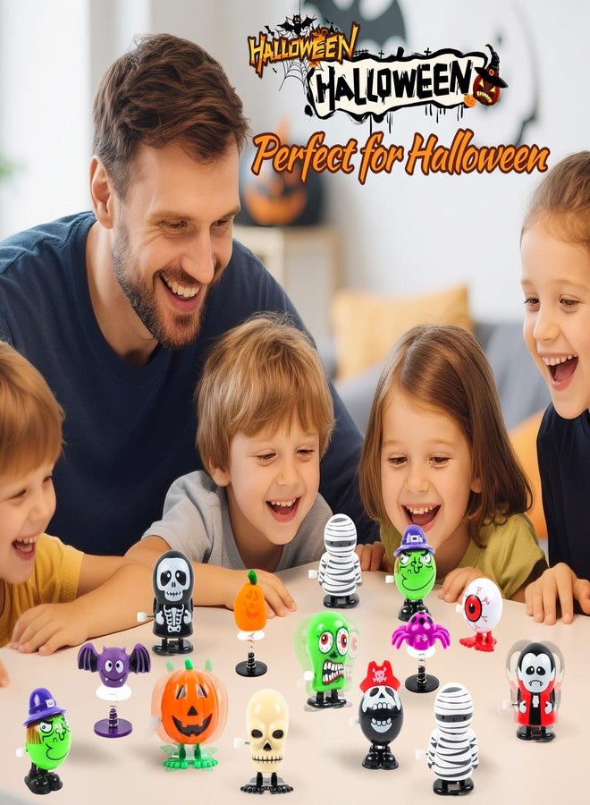 xFFFun Halloween Party Favors for Kids, 24PCS Halloween Wind Up Jumping Toys Bulk for Goodie Bags Stuffers, Non Candy Trick or Treat Toy, Classroom Prize Treat Bag Fillers for School Giveaways Gifts - Image 4